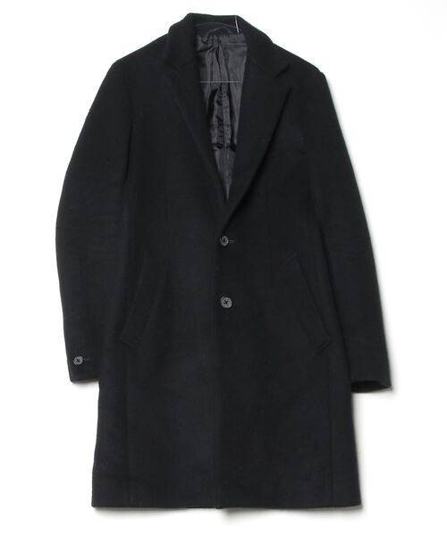 STUDIOUS ブラック チェスターコート サイズ1 STUDIOUS（ステュディオス） チェスターコート 1 ブラック メンズ
