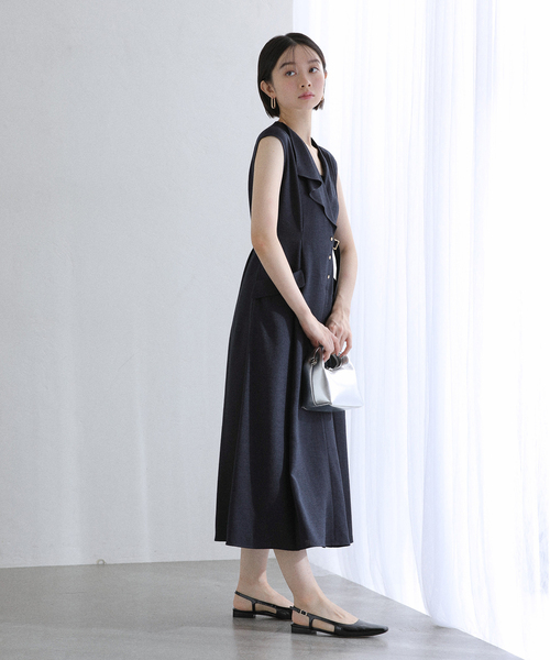 La TOTALITE ワンピース 「追加」「洗える」アシメラペルツイル La TOTALITE ワンピース 「追加」「洗える」アシメラペルツイル