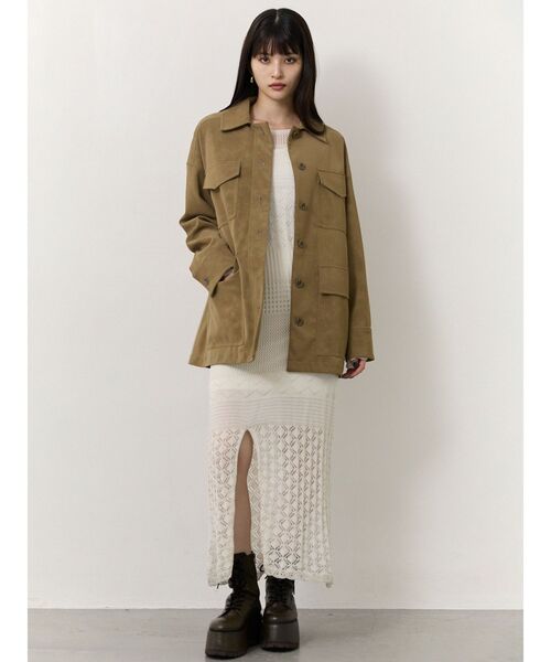 MURUA（ムルーア） コート アウター フェイクスウェードワーク