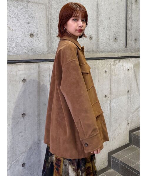 MURUA（ムルーア） コート アウター フェイクスウェードワーク