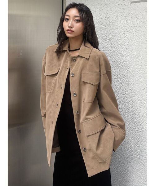 MURUA（ムルーア） コート アウター フェイクスウェードワーク