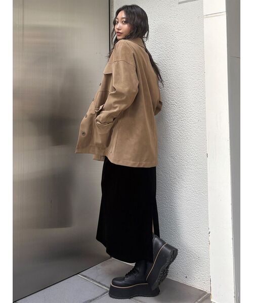 MURUA（ムルーア） コート アウター フェイクスウェードワーク