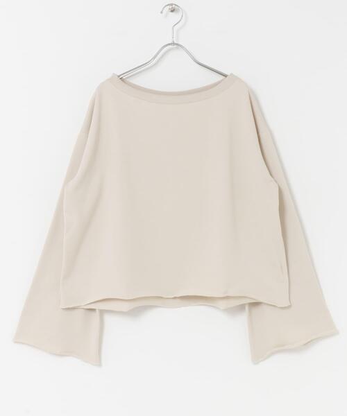 【L/BEIGE】オフショルライトスウェット トレーナー スウェット オフショルライトスウェット レディース