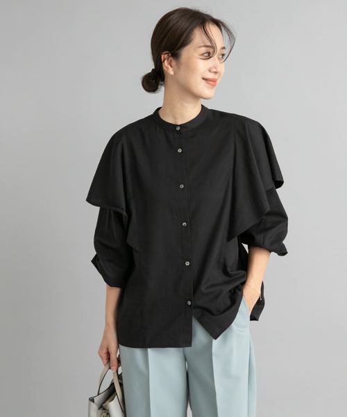 「URBAN RESEARCH DOORS」 長袖ブラウス MEDIUM ブラック レディース