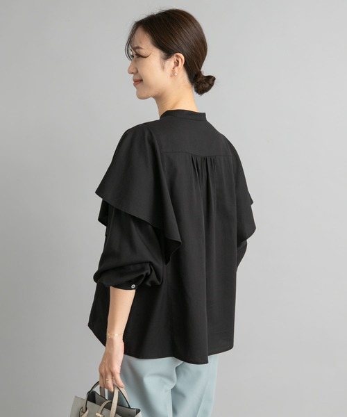 「URBAN RESEARCH DOORS」 長袖ブラウス MEDIUM ブラック レディース