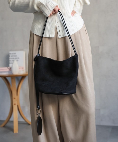 ap retro ショルダーバッグ バッグ スウェード調ハンドBag / チャーム
