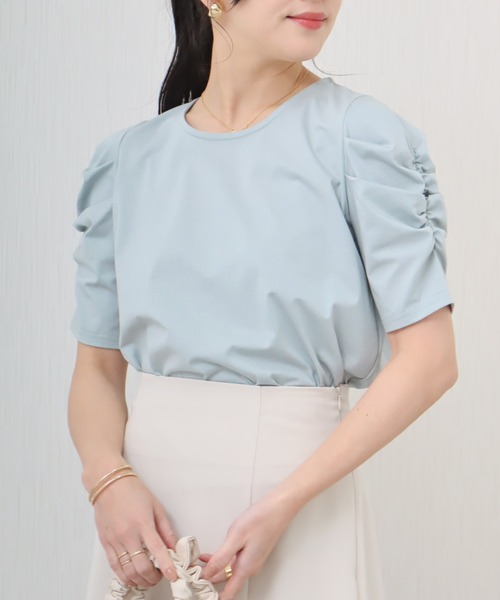 「libelle more」 「MARLENE JOBERT」半袖カットソー L ネイビー レディース_画像5