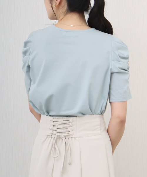 「libelle more」 「MARLENE JOBERT」半袖カットソー L ネイビー レディース_画像8