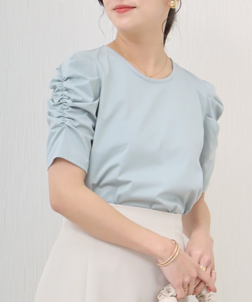 「libelle more」 「MARLENE JOBERT」半袖カットソー L ネイビー レディース_画像9