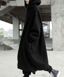 cammie パーカー ジップトリミングフードロングジャケット レディース