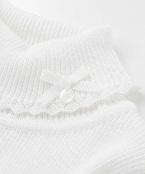 Tartine et Chocolat ホワイトタートルネック タルティーヌエショコラ