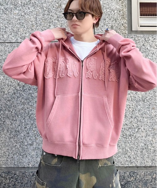 SPINNS（スピンズ） パーカー 「内田金吾くん着用」短丈ダブルジップ