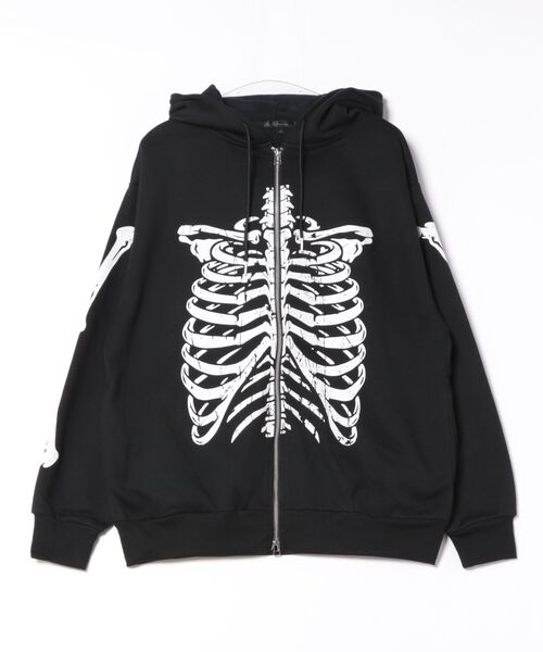 Revo. パーカー ボーングラフィック デビル ツノ フードデザイン