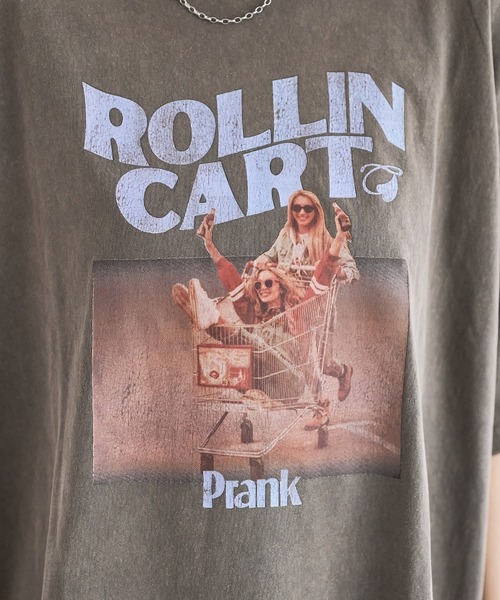 「DISCOAT」 半袖Tシャツ FREE チャコールグレー レディース_画像3