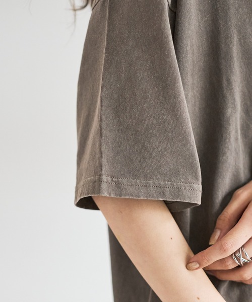 「DISCOAT」 半袖Tシャツ FREE チャコールグレー レディース_画像4