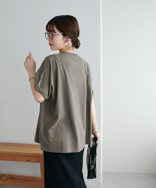 「DISCOAT」 半袖Tシャツ FREE チャコールグレー レディース_画像9