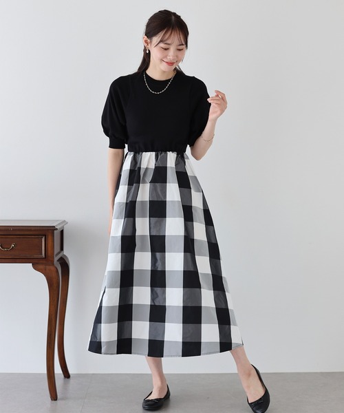 「BLUEEAST」 半袖ワンピース MEDIUM ブラック レディース_画像2