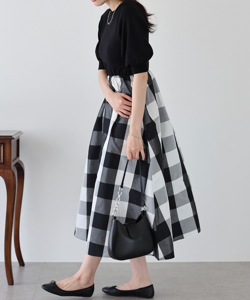 「BLUEEAST」 半袖ワンピース MEDIUM ブラック レディース_画像3