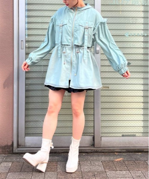 「axes femme POETIQUE」 ジップアップブルゾン MEDIUM キナリ レディース_画像2