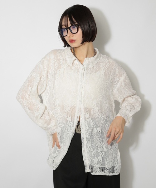 PAGEBOY（ページボーイ） ブラウス シャツ ウインターレースシャツ