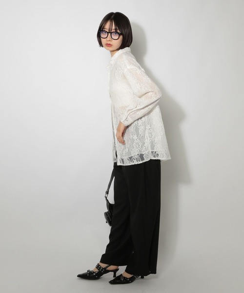 PAGEBOY（ページボーイ） ブラウス シャツ ウインターレースシャツ