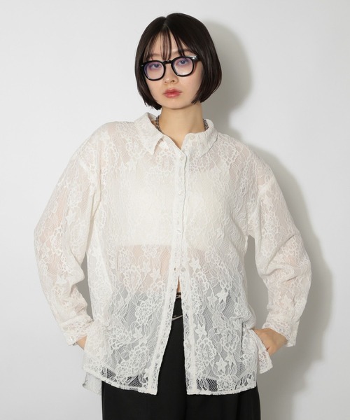PAGEBOY（ページボーイ） ブラウス シャツ ウインターレースシャツ