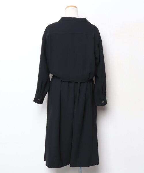 「Rouge Fonce」 長袖ワンピース - ブラック レディース_画像2