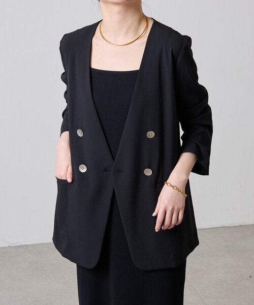 COLLAGE GALLARDAGALANTE ノーカラージャケット COLLAGE GALLARDAGALANTE（コラージュ ガリャルダガランテ） ノー