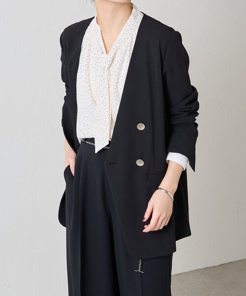 COLLAGE GALLARDAGALANTE ノーカラージャケット COLLAGE GALLARDAGALANTE（コラージュ ガリャルダガランテ） ノー