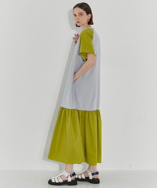 「CITY TOKYO」 半袖ワンピース 2 モカ レディース_画像2