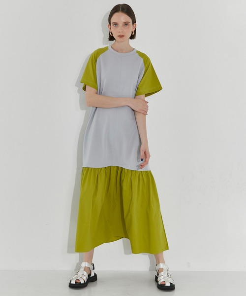 「CITY TOKYO」 半袖ワンピース 2 モカ レディース_画像5