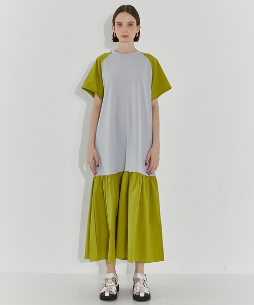 「CITY TOKYO」 半袖ワンピース 2 モカ レディース_画像6