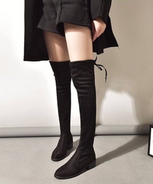 ブーツ 「脚長×美ライン。上品に仕上げるニーハイロングブーツ