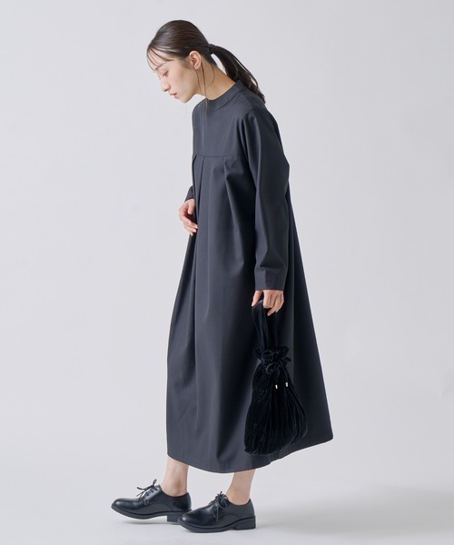 KELEN チャコールグレーワンピース新品未使用 Kelen（ケレン） ワンピース 「KELEN / ケレン」タックデザイン