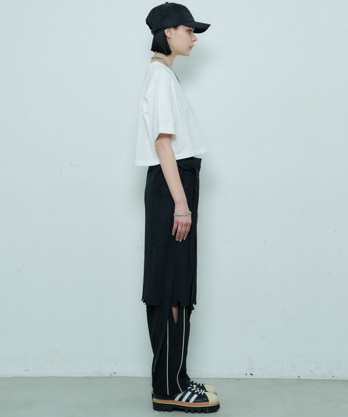 「AIVER」 半袖カットソー LARGE ホワイト レディース_画像5