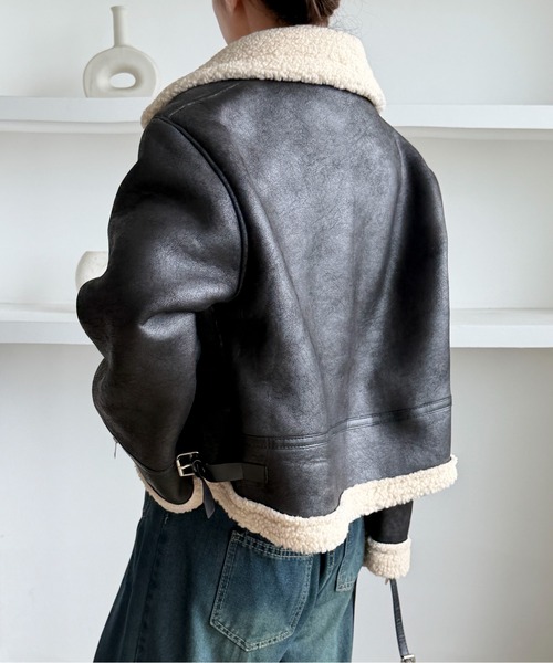 Maison Calme レザージャケット ライダース ヴィンテージショート