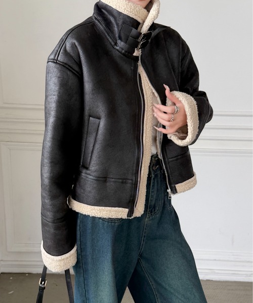 ナルト様 Massimo Dutti スウェード調 ブルゾン ライダース M ナルト様