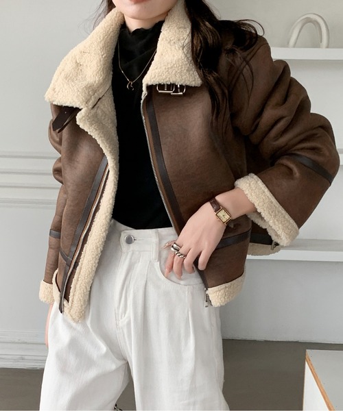 Maison Calme レザージャケット ライダース ヴィンテージショート