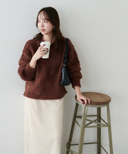 Discoat（ディスコート） ニット セーター プードルVネックプル