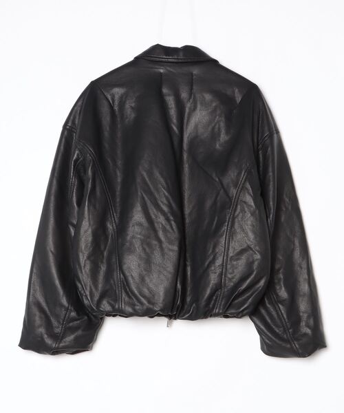 BLANK HOTEL 革ジャン ライダース Faux Leather Padded Jacket