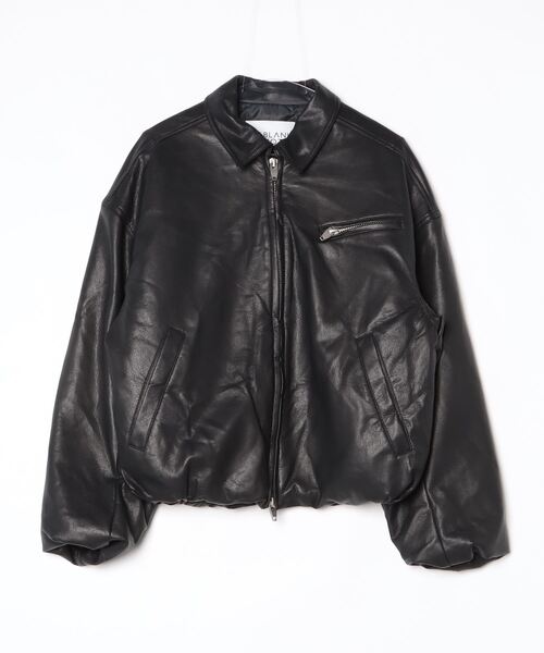 BLANK HOTEL 革ジャン ライダース Faux Leather Padded Jacket