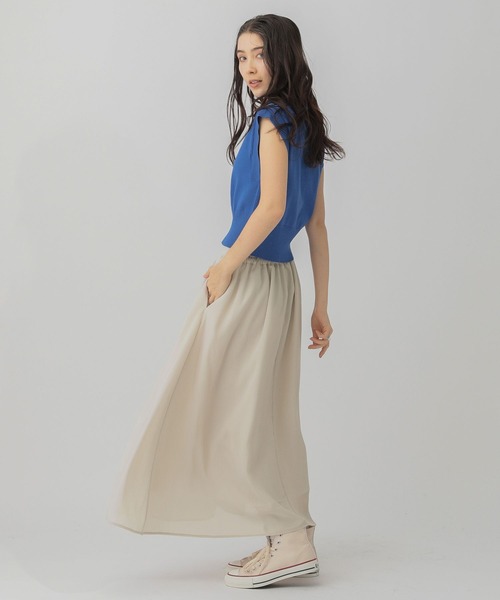 「saloon」 ロングスカート FREE グレー レディース_画像4