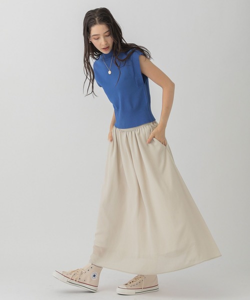 「saloon」 ロングスカート FREE グレー レディース_画像5