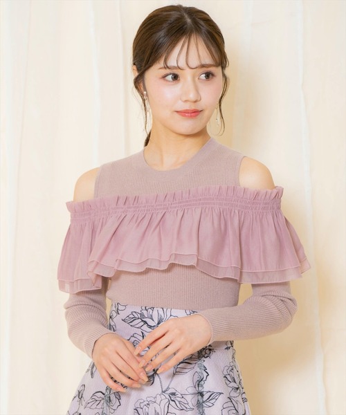 「WILLSELECTION」 長袖ニット FREE パープル レディース_画像3