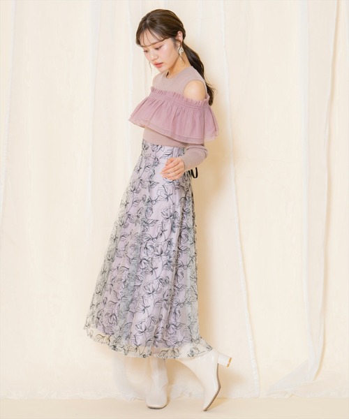 「WILLSELECTION」 長袖ニット FREE パープル レディース_画像10