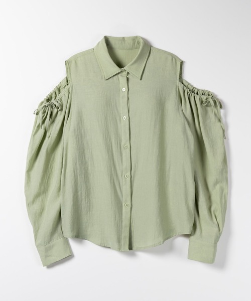 「me+em select」 長袖シャツ FREE ピンク レディース_画像5