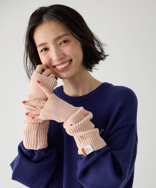 CROSSPLUS ONLINE 手袋 「Wpc.」ONDOOリブニットウォームアームカバー