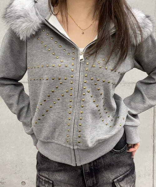 Roger&Raw（ロジャーアンドロウ） パーカー フードファー付ユニオン