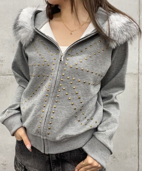 Roger&Raw（ロジャーアンドロウ） パーカー フードファー付ユニオン