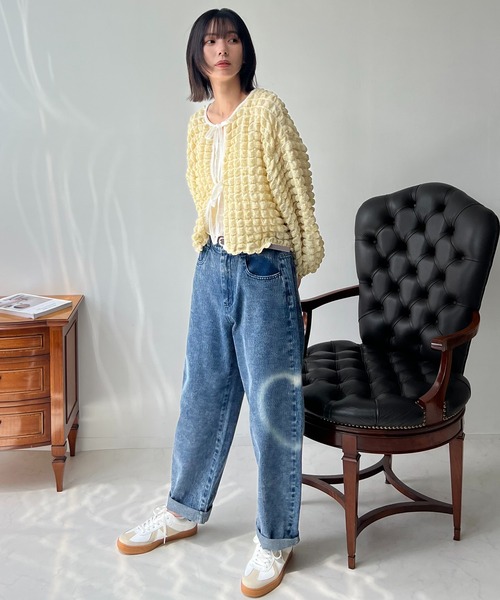 「AS KNOW AS plus」 カーディガン FREE アイボリー レディース_画像4